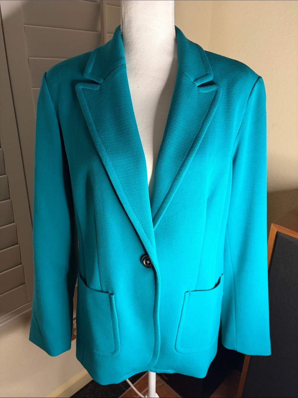 🧥🩵Vintage Coldwater Creek Polyester/Rayon/Spandex Blazer Fully Lined Size 12